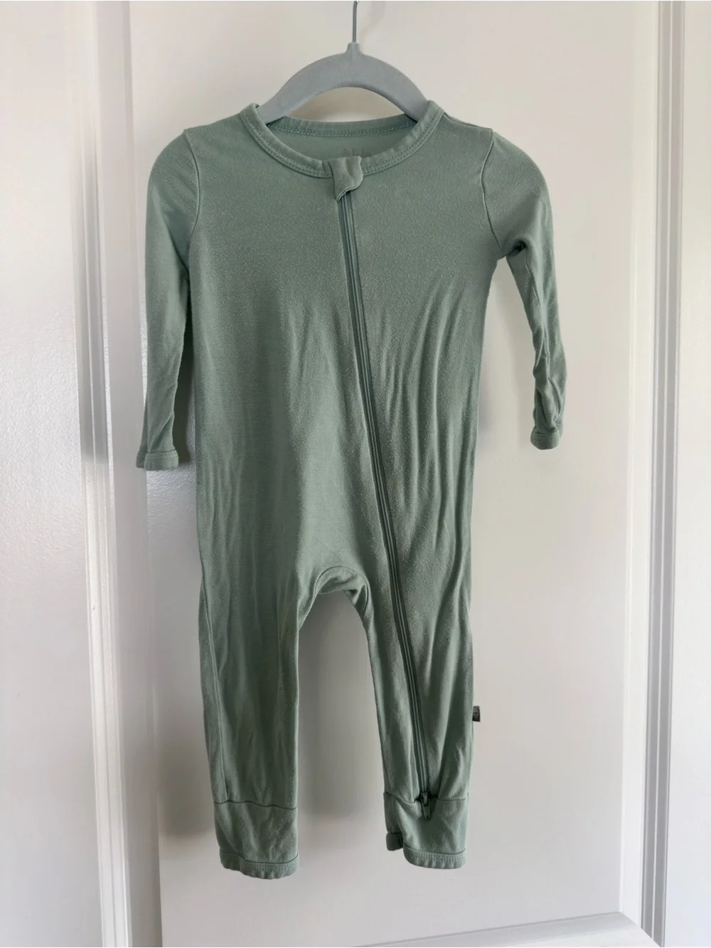 Kyte BABY Long-Sleeve Zip Footie in Sage